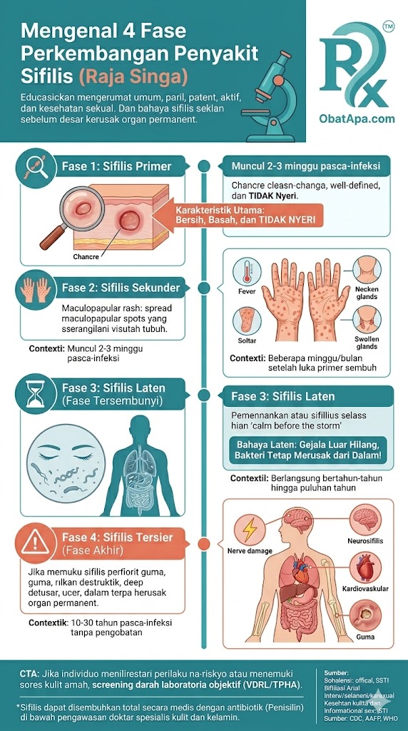 Fase perkembangan klinis penyakit sifilis